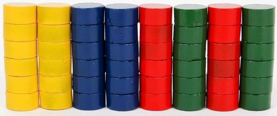 Magnesy 10 mm 48 szt. kolorowe - tantis.pl