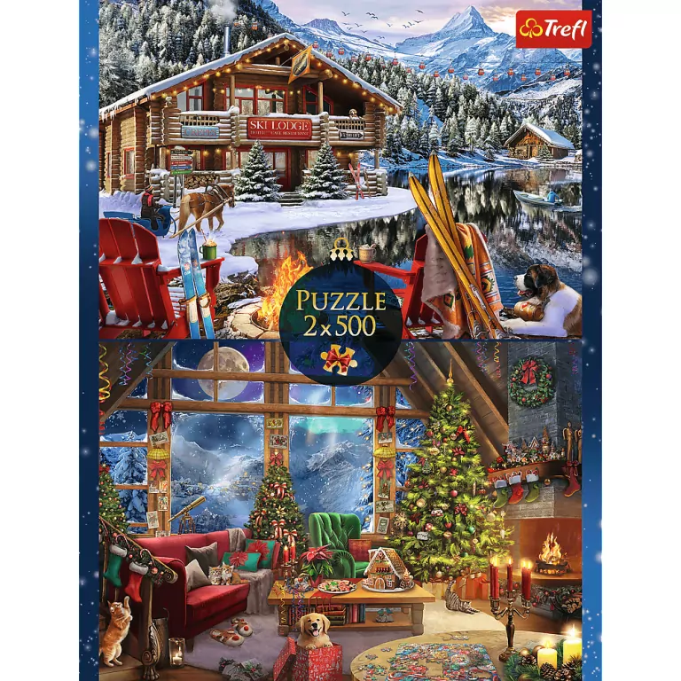 Puzzle 2x500 XMAS TREFL - tantis.pl