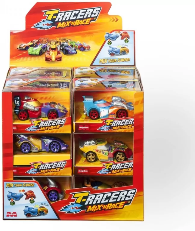 T-Racers Mix ‘N Race Windows Box Car mix - tantis.pl