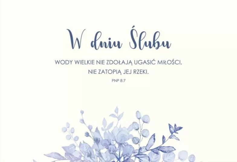 Wody wielkie nie ugaszą. Kartka Składana - tantis.pl