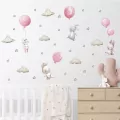 Naklejki na ścianę do pokoju dziecka różowe balony - tantis.pl