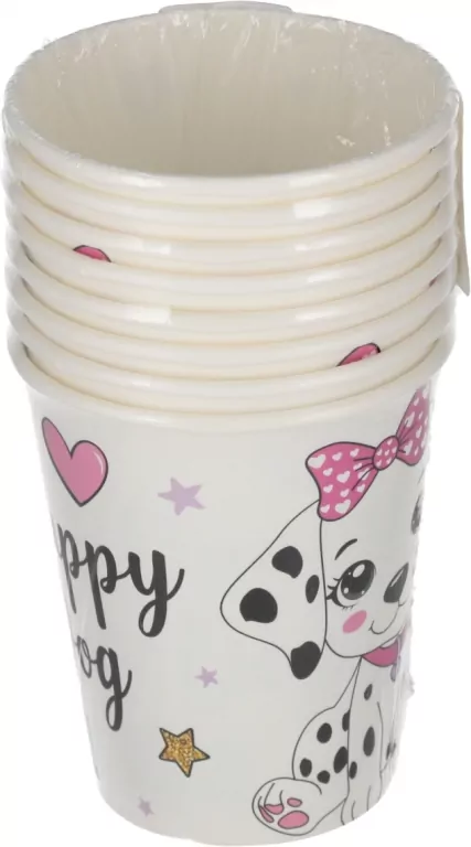 KUBEK PAP 250ML PIESEK PM OP8SZT - tantis.pl