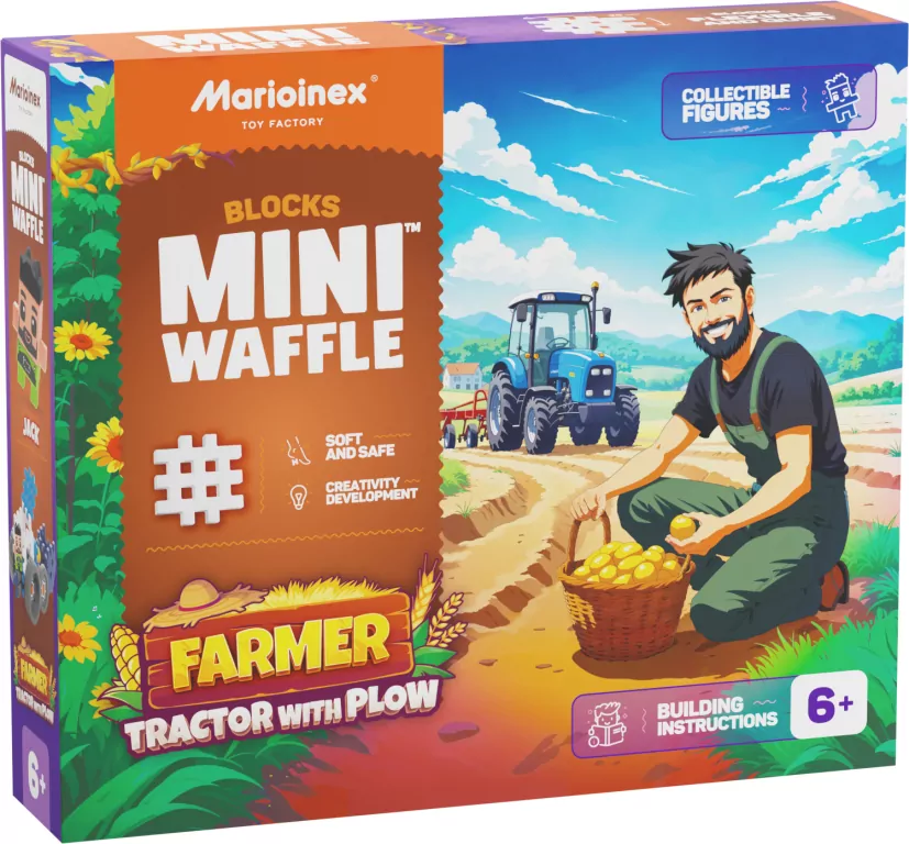 Mini Waffle - Farmer - Traktor z pługiem - tantis.pl
