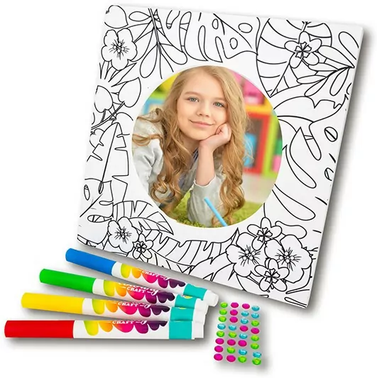 Ramka Koło MDF do kolorowania. ToysInn - tantis.pl