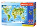 Puzzle 40 Maxi. Mapa świata. 040117-1 - tantis.pl