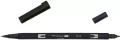 Flamaster dwustronny akwarelowy black, 6 sztuk - tantis.pl