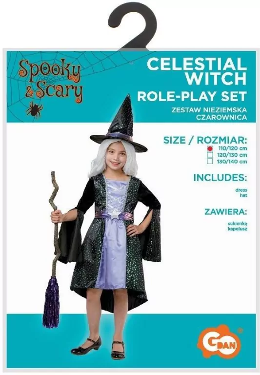 Strój dla dzieci Nieziemska Czarownica r.130/140cm - tantis.pl