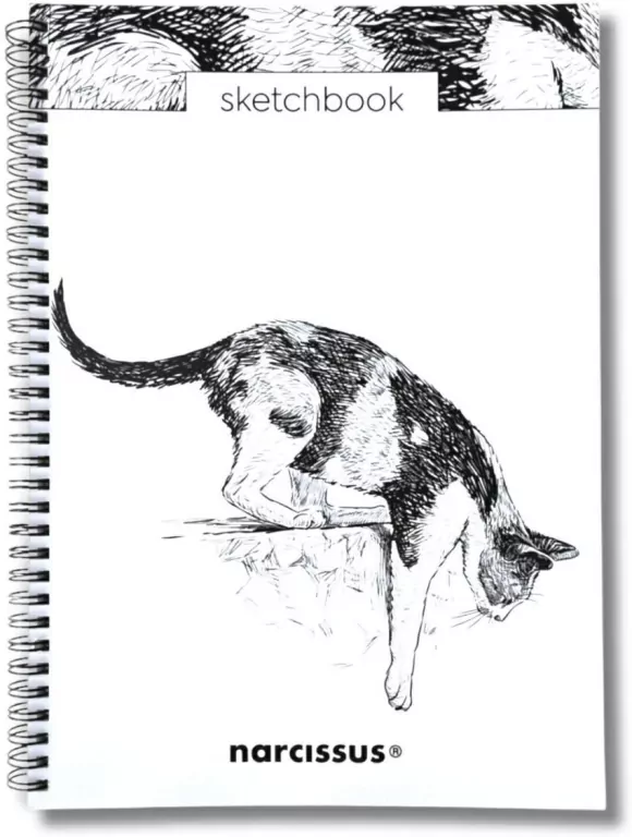 Szkicownik A4/50K na spirali z perforacją - Kot - tantis.pl