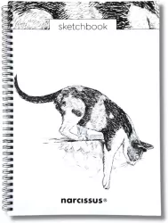 Szkicownik A4/50K na spirali z perforacją - Kot