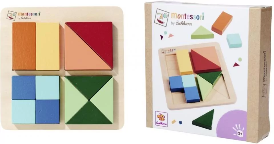 Montessori Puzzle różne kształty 13el - tantis.pl
