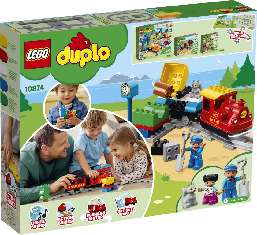 LEGO DUPLO. Pociąg parowy 10874 - tantis.pl