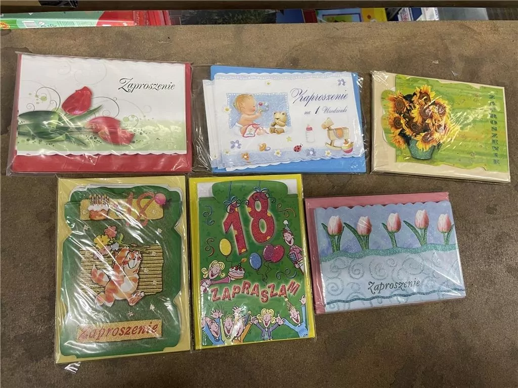 Zaproszenia dziecięce (opakowanie 10 sztuk) mix wz - tantis.pl
