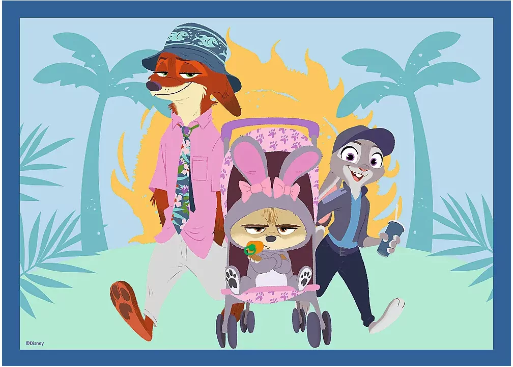 Puzzle 4w1 Zootopia pełna przygód TREFL - tantis.pl