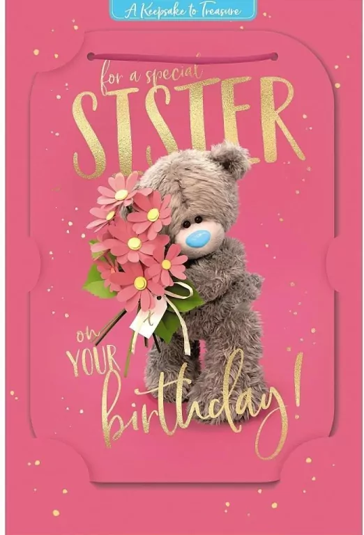 Karnet holograficzny 3D For a special sister - tantis.pl