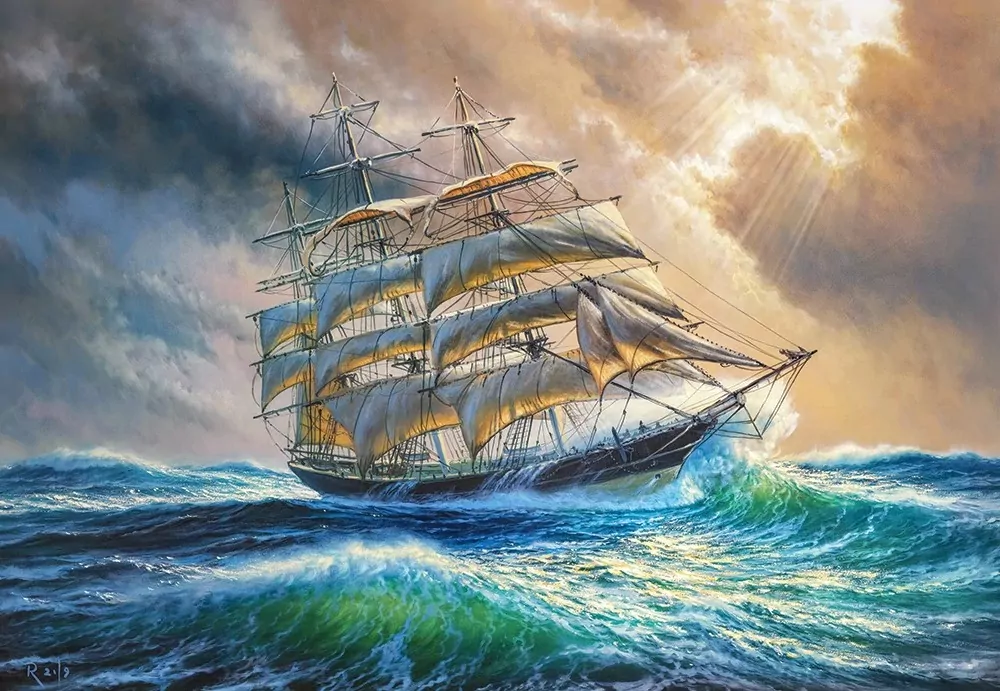 Puzzle 1000. Żegluga wbrew wszystkiemu. 104529 - tantis.pl