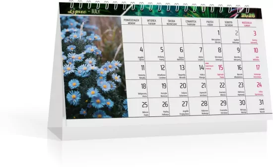 Kalendarz 2026 biurkowy flora