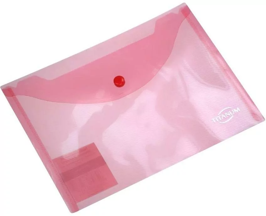 Teczka kopertowa A5 transparentna czerwona - tantis.pl