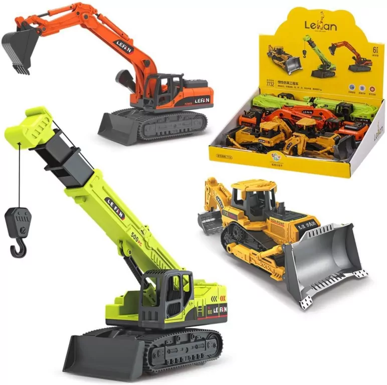 Pojazd budowlany dźwig, koparka, spychacz MIX - tantis.pl