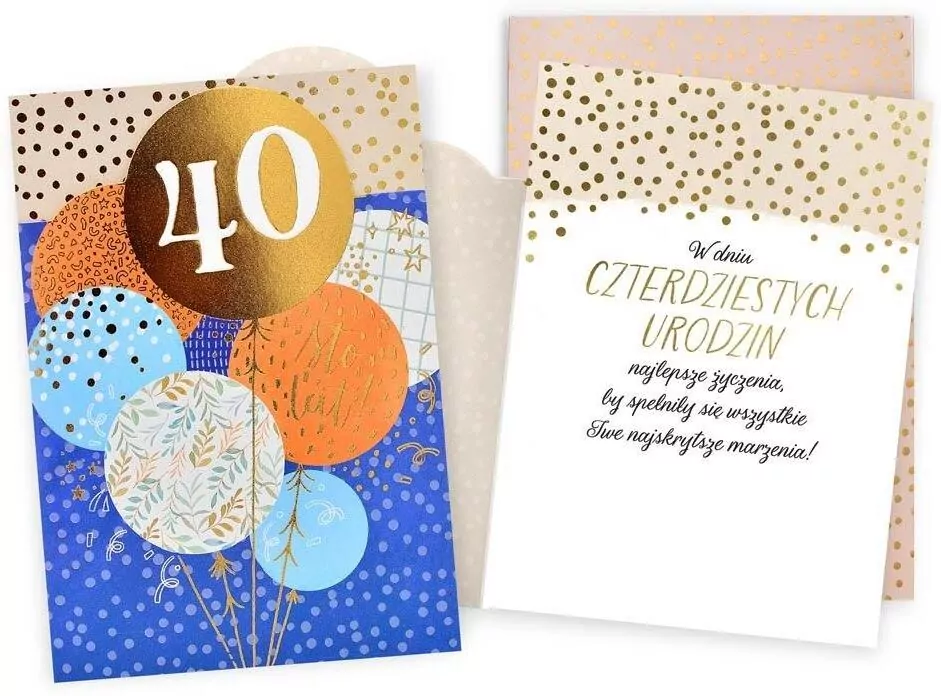 Karnet Urodziny 40 - tantis.pl