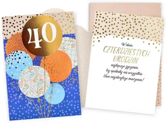 Karnet Urodziny 40