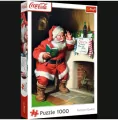 Puzzle 1000 Coca-Cola: Mikołaj przy kominku TREFL - tantis.pl