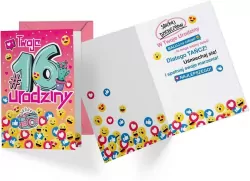 Karnet PR-341 Urodziny 16 dziewczynka