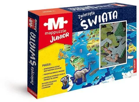Mappuzzle Junior. Zwierzęta świata - tantis.pl