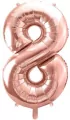 Balon foliowy cyfra 8 86cm różowe złoto - tantis.pl