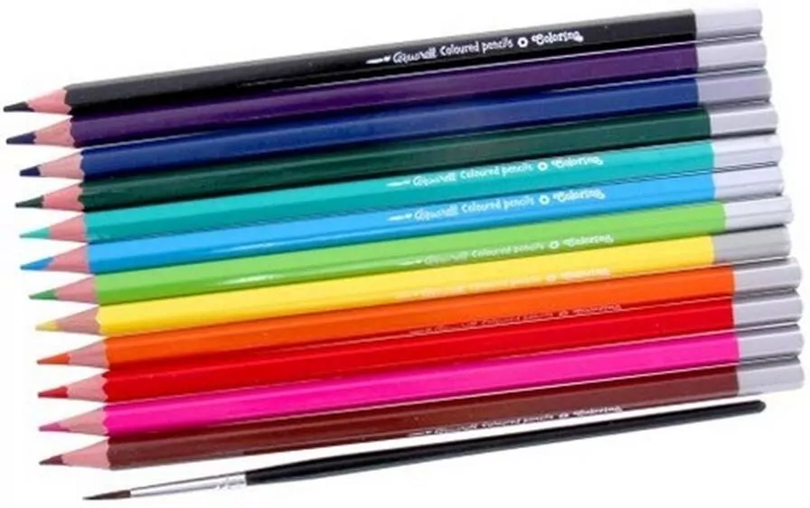 Kredki akwarelowe + pędzelek Colorino Kids 12 sztuk - tantis.pl