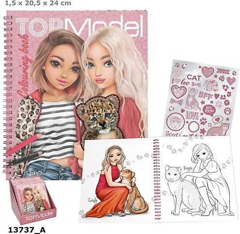 Kolorowanka Leo Heart Top Model z naklejkami 13737A - tantis.pl