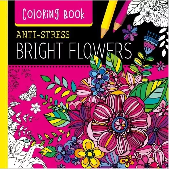 Kolorowanka antystresowa 250x250 Bright Flowers TW - tantis.pl
