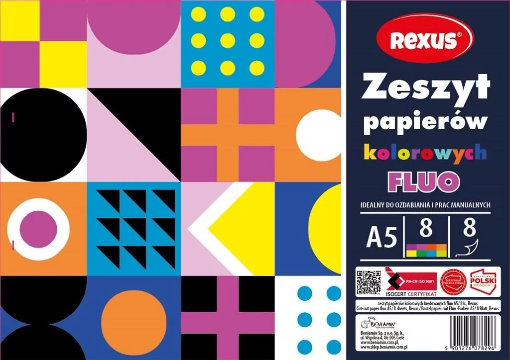 Zeszyt papierów kolor. kredowanych A5/8K - tantis.pl