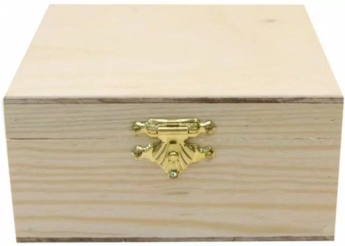 Pudełko drewniane z zamkiem 15x8x15cm - tantis.pl