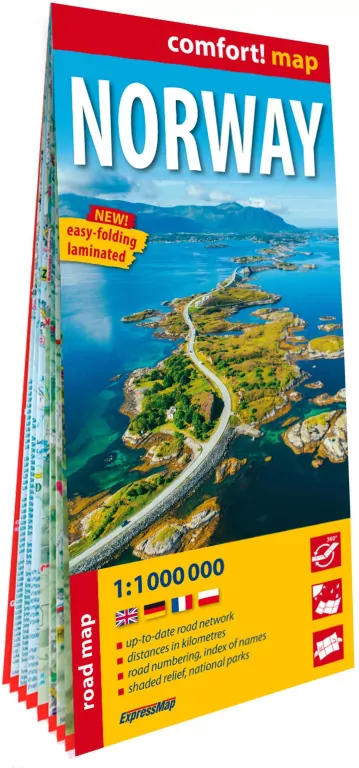 Comfort! map Norway 1:11000 000 w.2025 - tantis.pl