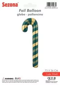Balon Boże Narodzenie Laska cukrowa zielone 73x36 - tantis.pl
