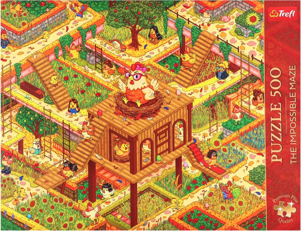 Puzzle 500 Śmieszne kurczaki TREFL - tantis.pl
