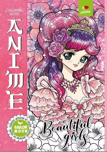 Kolorowanka A4 Anime różowa - tantis.pl