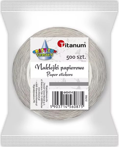 Naklejki papierowe na taśmie Dziękuję 25mm 500szt - tantis.pl