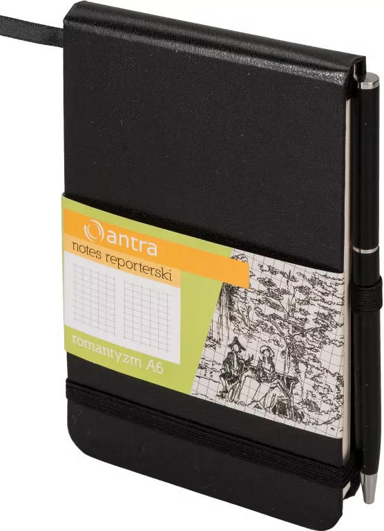 Notes reporterski. A6 kratka. Romantyzm. Czarny - tantis.pl