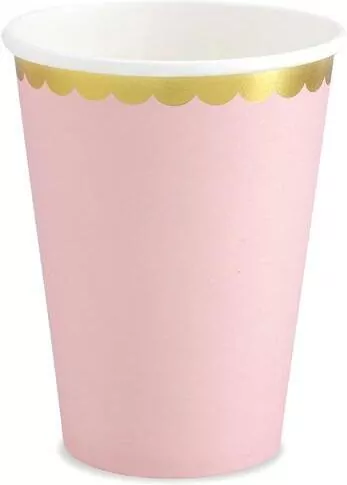Kubeczki jasnoróżowe 220ml 6szt - tantis.pl