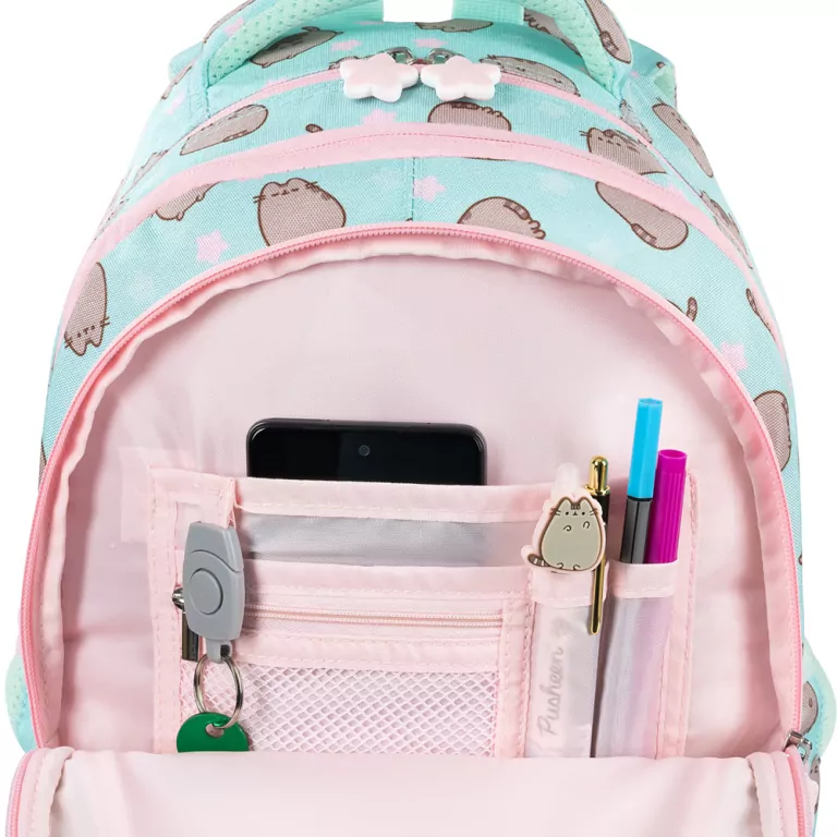Plecak 4 komorowy Pusheen mint - tantis.pl