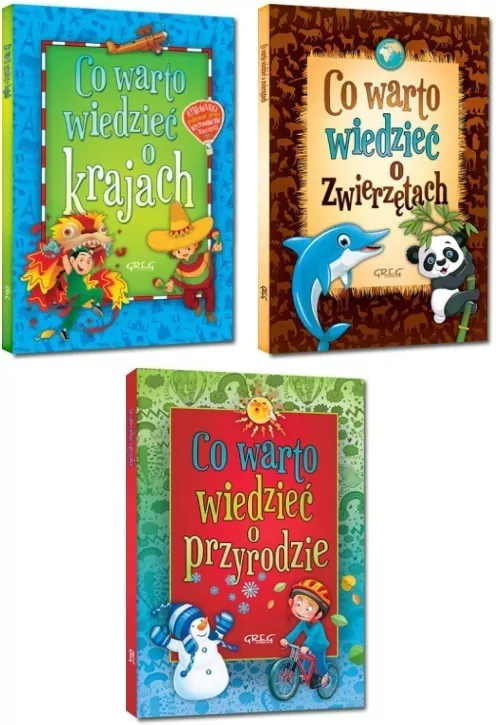 Pakiet: Co warto wiedzieć o krajach / Co warto wiedzieć o zwierzętach / Co warto wiedzieć o przyrodzie - tantis.pl
