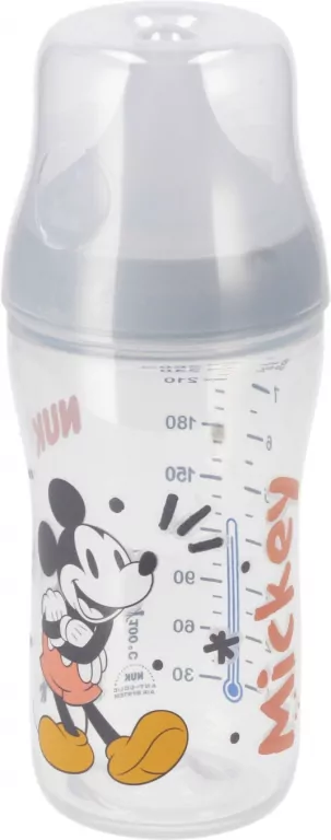 NUK. Perfect Match. Butelka z silikonowym smoczkiem. 260 ml. Miki Mouse - tantis.pl