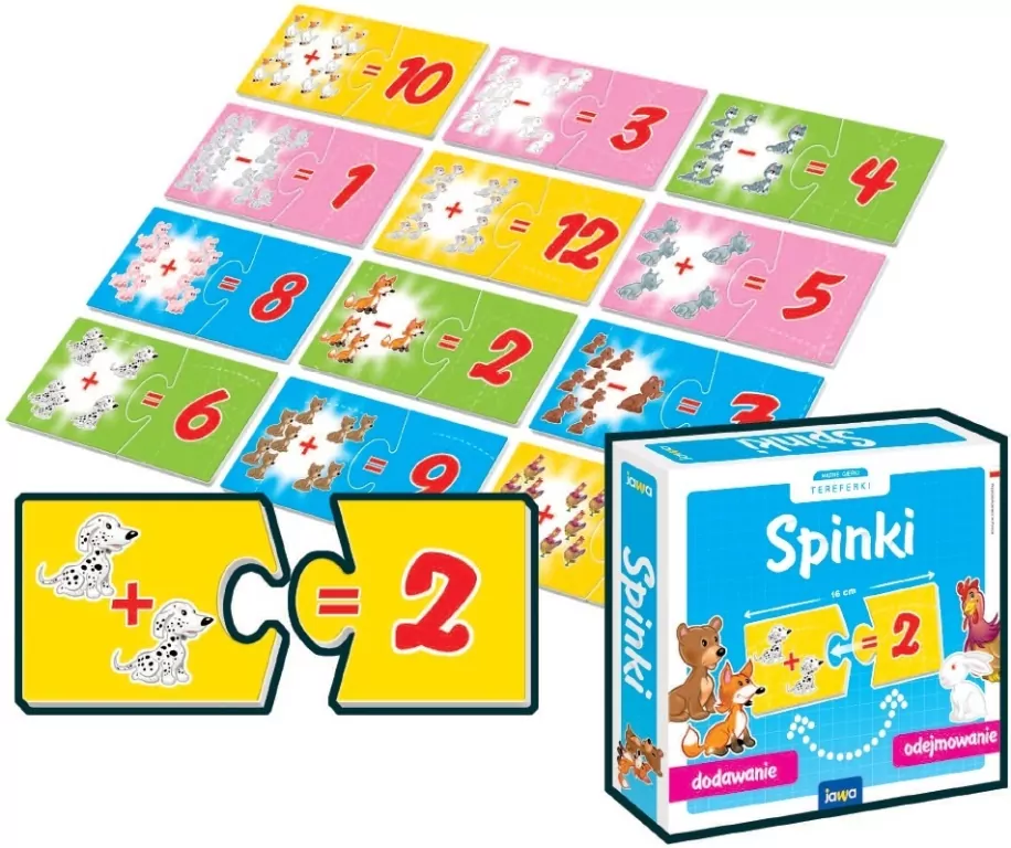 Spinki. Dodawanie i odejmowanie. Mądre gierki Tereferki - tantis.pl