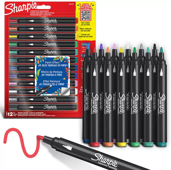 Markery artystyczne Sharpie, 12 kolorów - tantis.pl