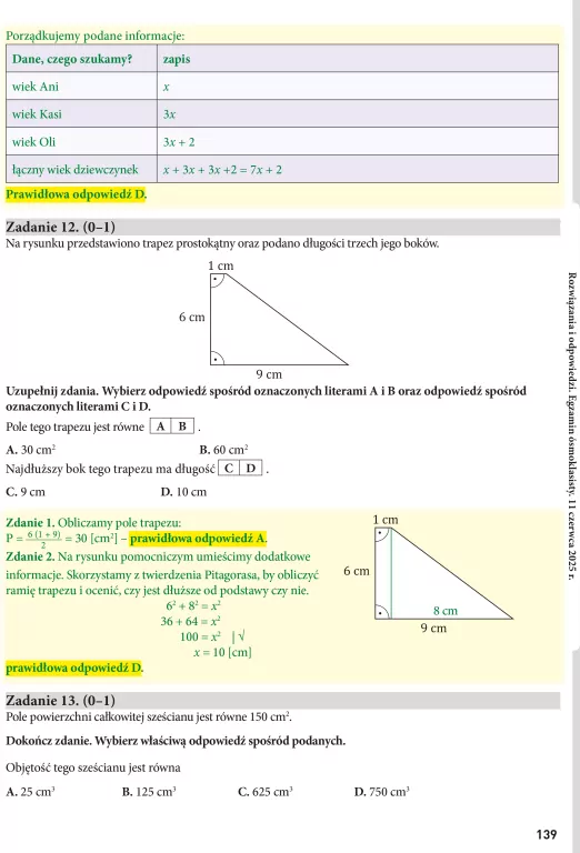 Arkusze egzaminacyjne Matematyka dla 8-klasisty - tantis.pl