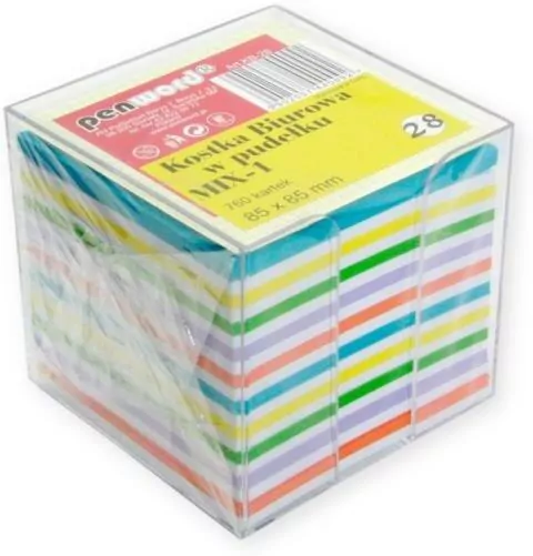 Kostka biurowa w pudełku mix 85x85x70mm 760K - tantis.pl