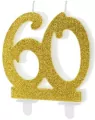 Świeczka urodzinowa liczba 60 złota 7,5cm - tantis.pl