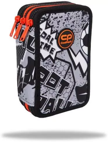 Coolpack. Piórnik 3-komorowy z wyposażeniem. Jumper 3, Grey Bal - tantis.pl