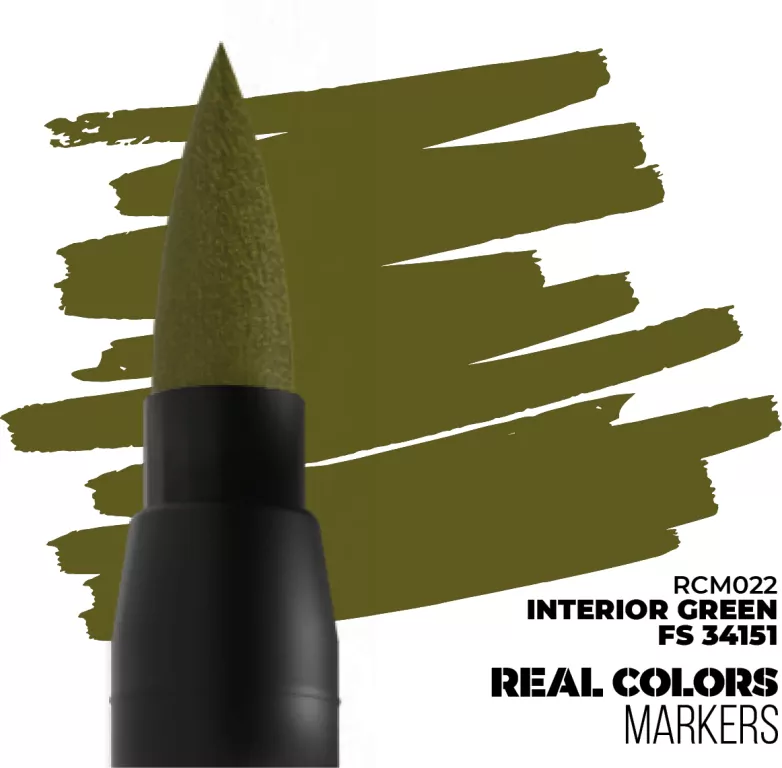 AK Interactive: Real Colors Markers - RCM022 - Interior Green FS 34151 - tantis.pl